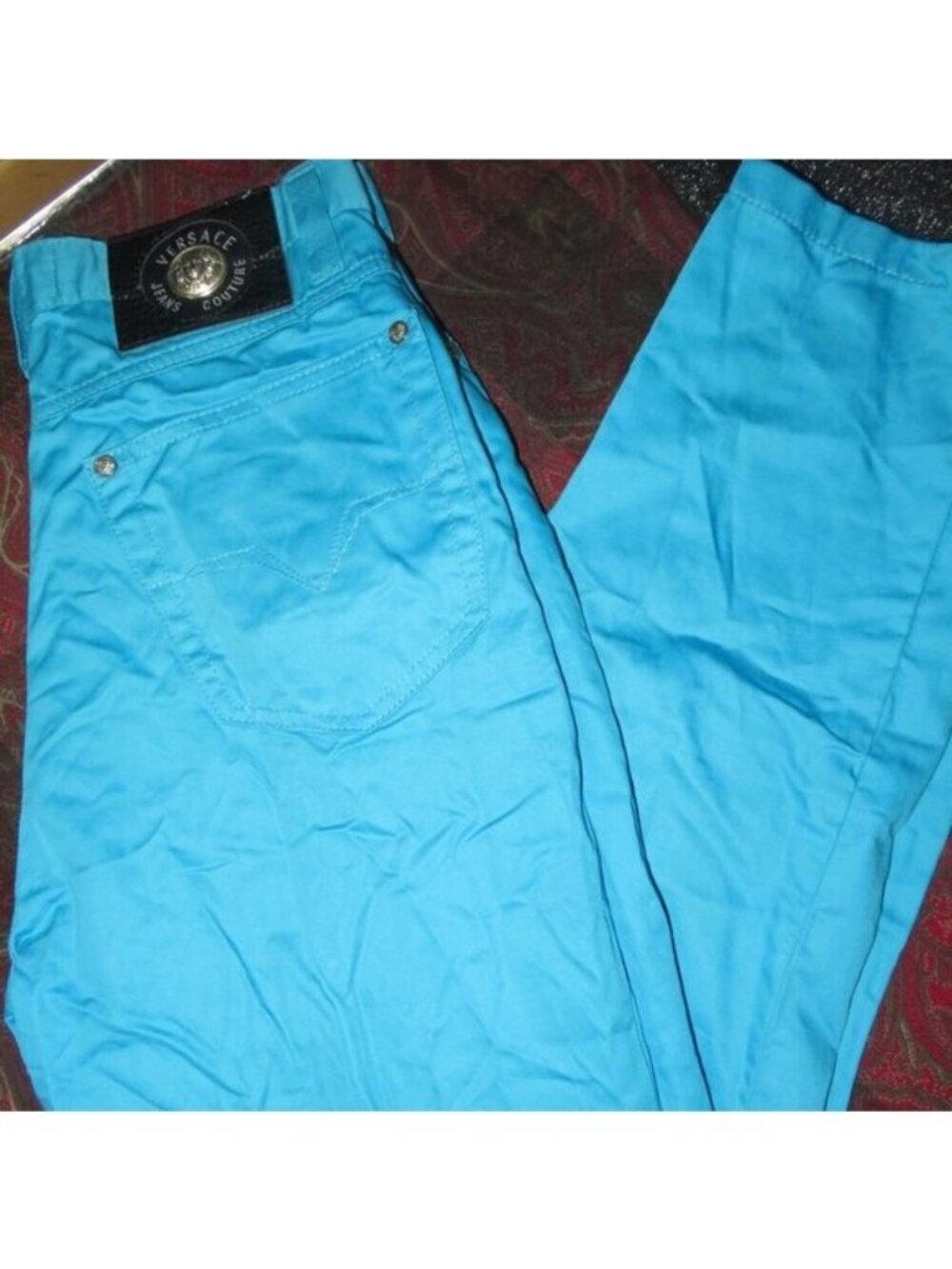 Versace Jeans Couture Straight Leg Cotton Jeans Pants 30 44 Italian US 8
